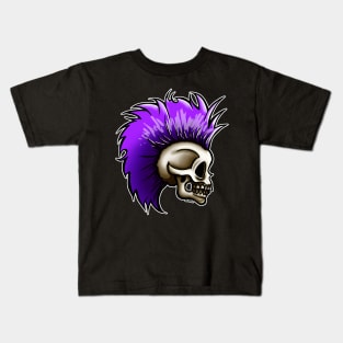 Punk Skull (Purple Version) Kids T-Shirt